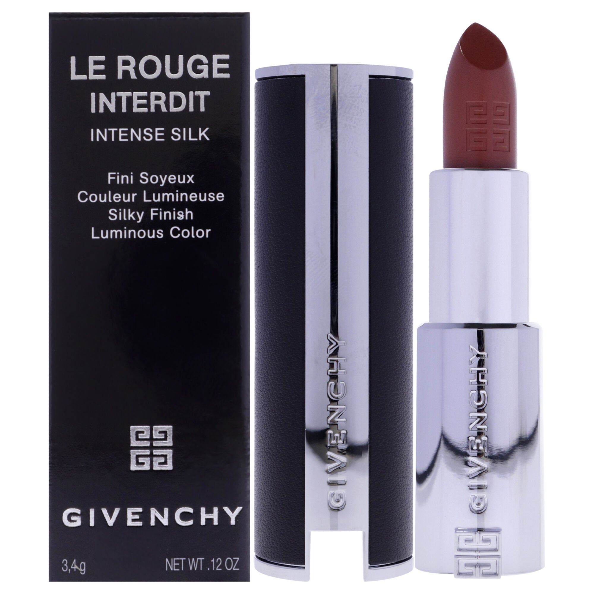 Le Rouge Interdit Intense Silk Lipstick - 500 Brun Mocha by Givenchy for Women - 0.12 oz Lipstick, See Description, hi-res image number 0
