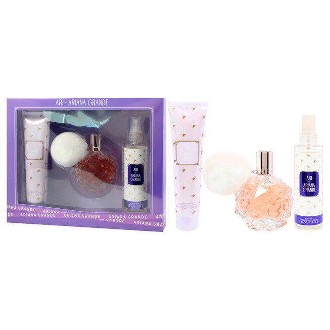 Ari by Ariana Grande for Women - 3 Pc Gift Set 3.4oz EDP Spray, 3.4oz Body Souffle, 4oz Body Mist, NA, alternate image number null