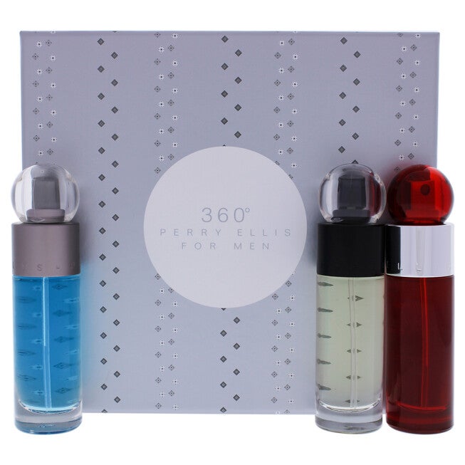 360 by Perry Ellis for Men - 3 Pc Gift Set 1oz 360 EDT Spray, 1oz 360 Red EDT Spray, 1oz Reserve EDT Spray, NA, hi-res image number null