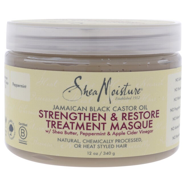 Jamaican Black Castor Oil Strengthen-Grow Restore Treatment Masque by Shea Moisture for Unisex - 12 oz Masque, , alternate image number null