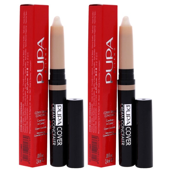 Cover Cream Concealer - 002 Beige by Pupa Milano for Women - 0.08 oz Concealer - Pack of 2, , alternate image number null
