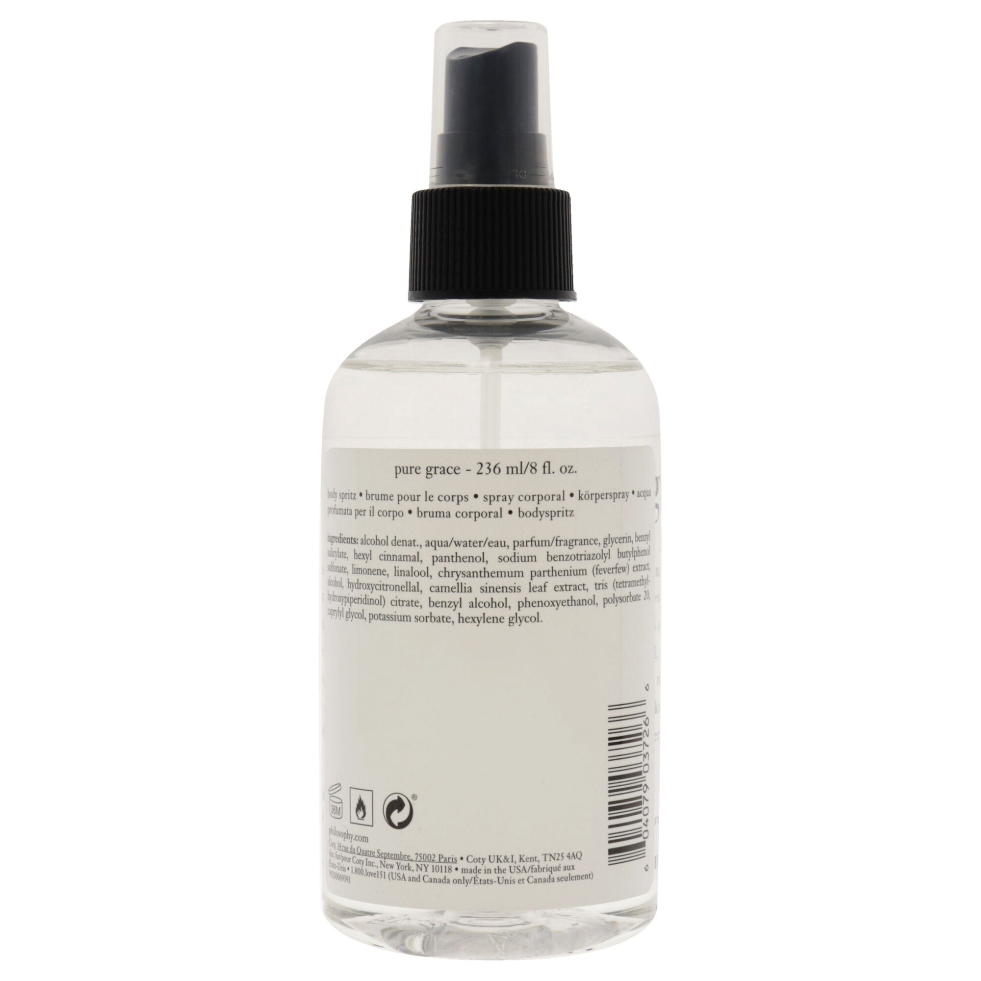 Pure Grace Body Spritz by Philosophy for Women - 8 oz Body Spray, See Description, alternate image number 2