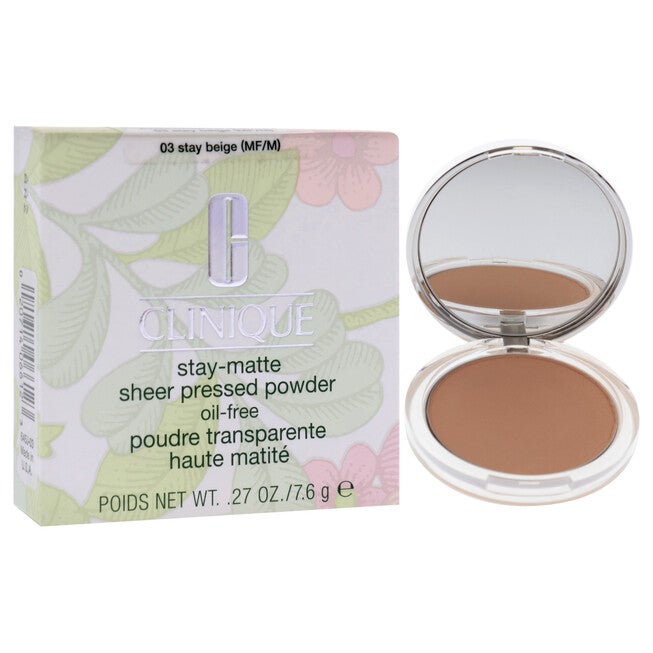 Stay-Matte Sheer Pressed Powder - 03 Stay Beige MF-M by Clinique for Women - 0.27 oz Powder, NA, alternate image number null