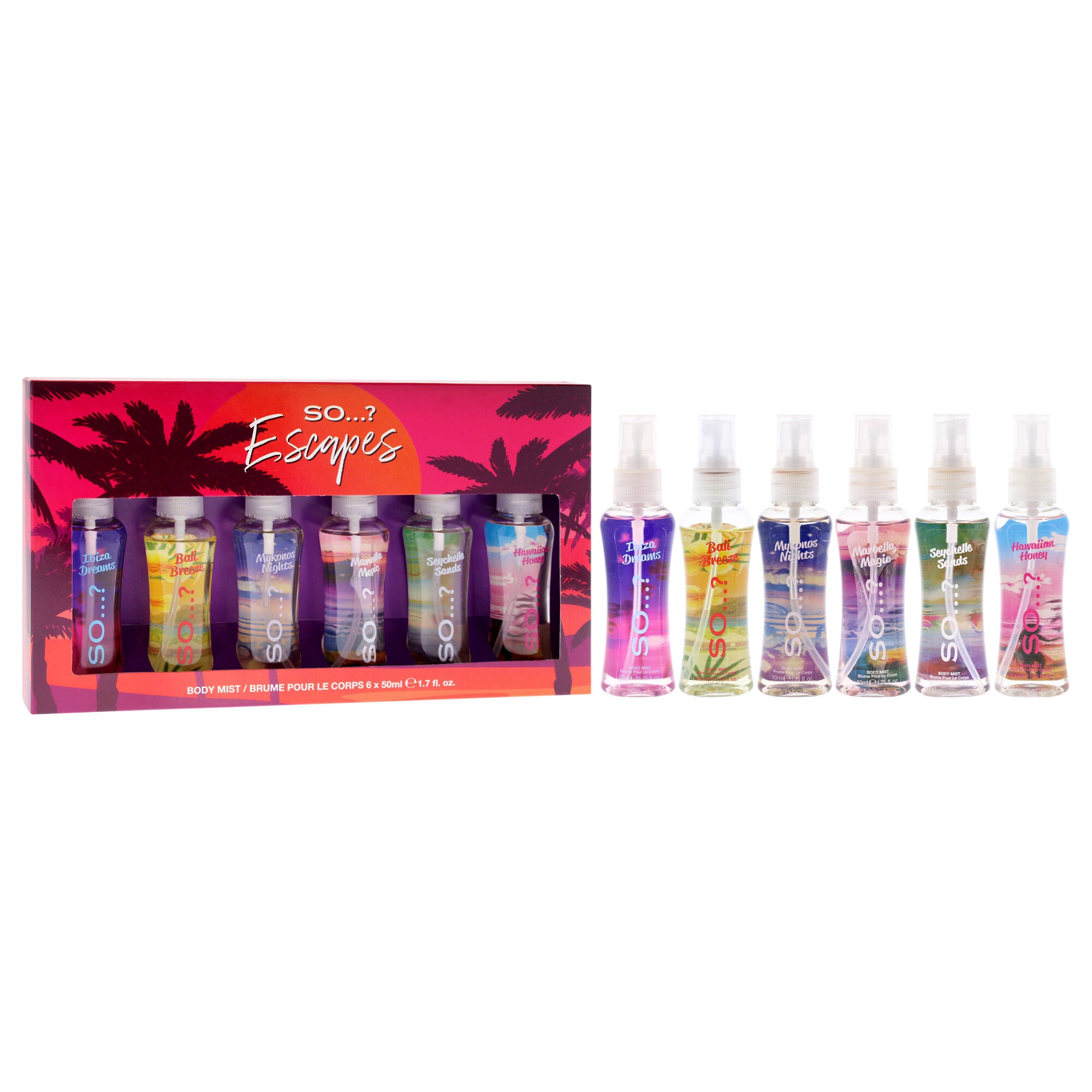 Escapes Body Mist Set by So?? for Women - 6 Pc 1.7oz, See Description, alternate image number 4