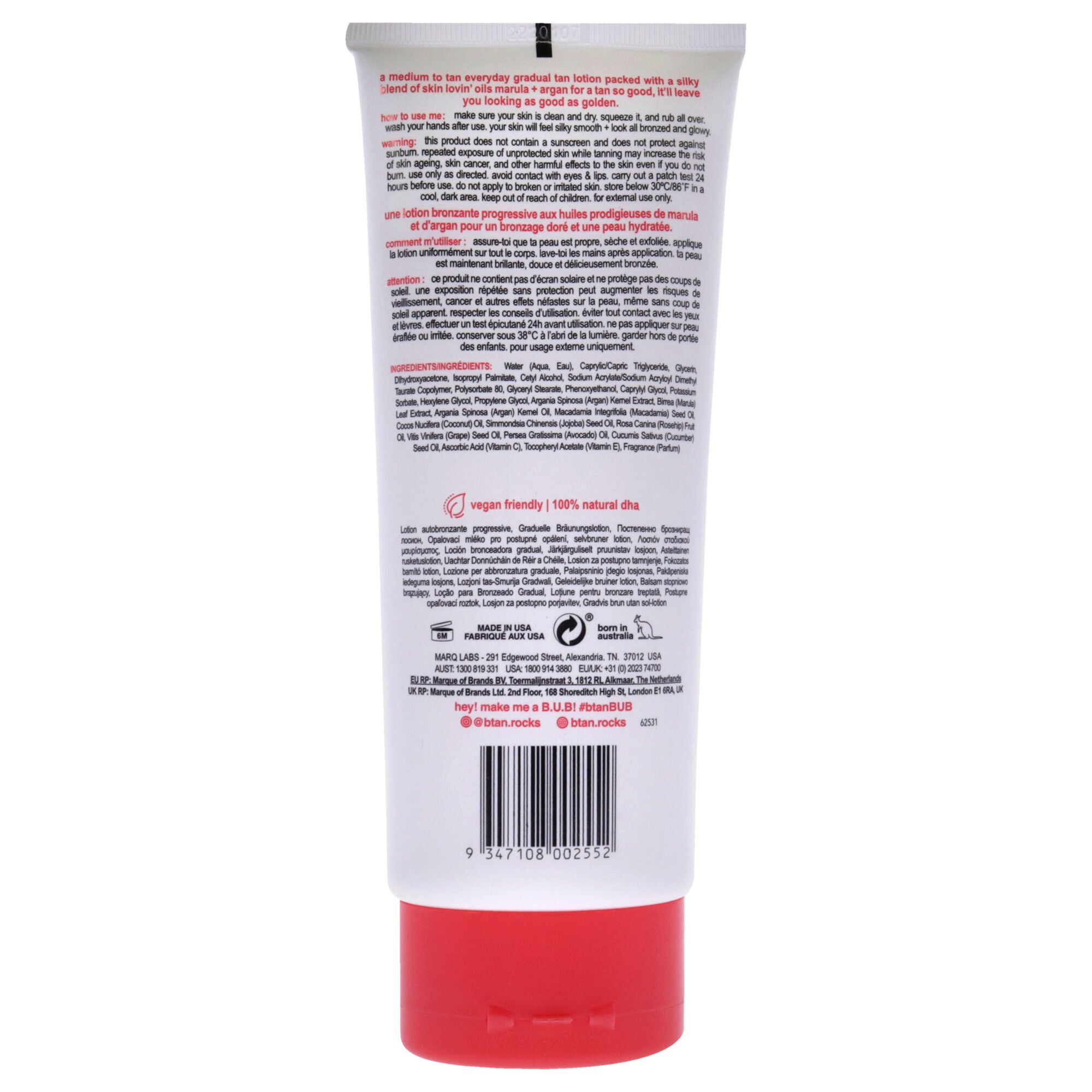 Just Shut Up and Sun kiss Me Gradual Tan Lotion by B.Tan for Unisex - 8 oz Bronzer, See Description, alternate image number 2