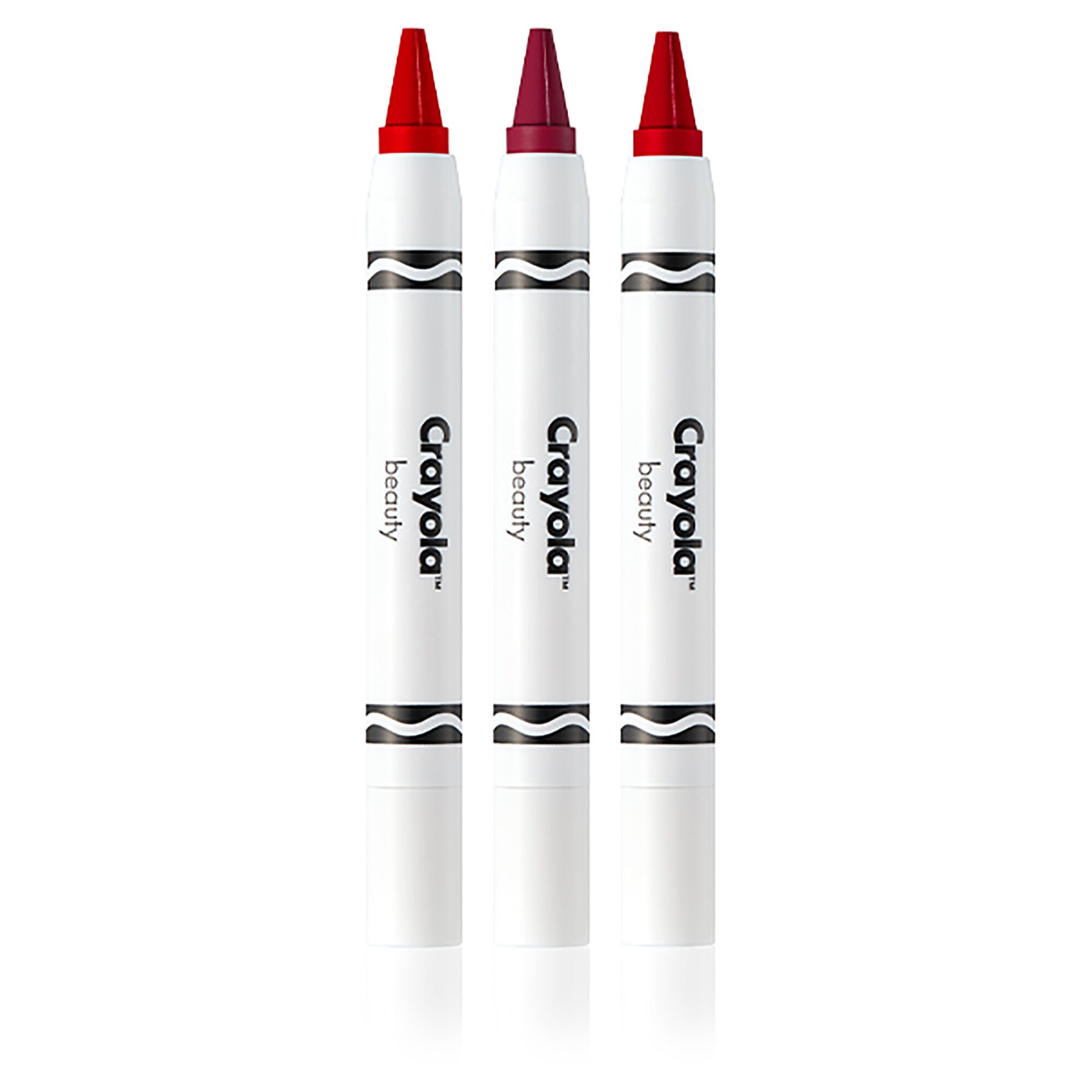 Crayola Crayon Trio - Romantic Reds by Crayola for Women - 3 x 0.07 oz Lipstick Strawberry, Maroon, Red, See Description, alternate image number 1