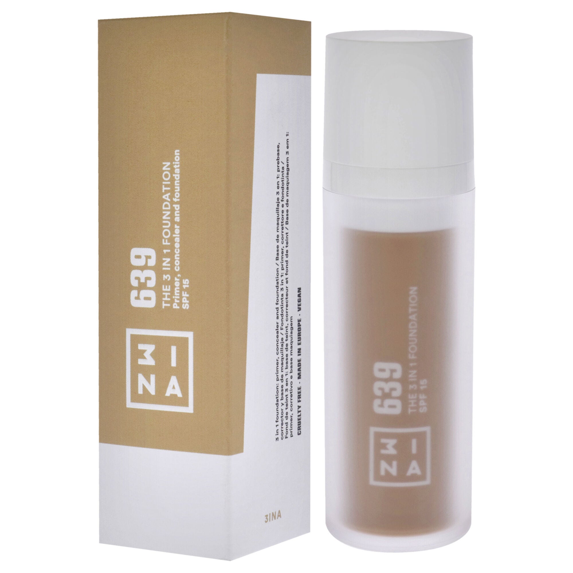 The 3-In-1 Foundation SPF 15 - 639 by 3INA for Women - 1.01 oz Foundation, , alternate image number 7