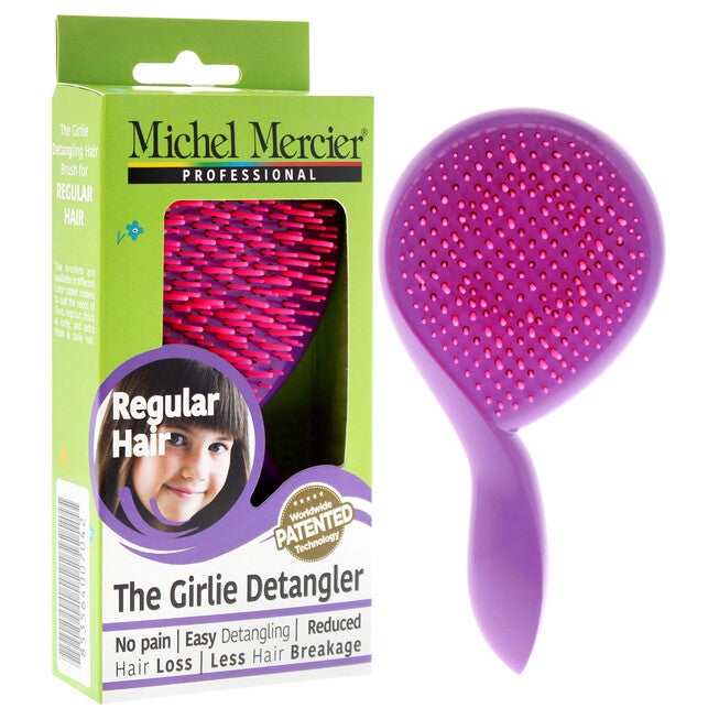 The Girlie Detangler Brush Regular Hair - Pink-Purple by Michel Mercier for Women - 1 Pc Hair Brush, , alternate image number null