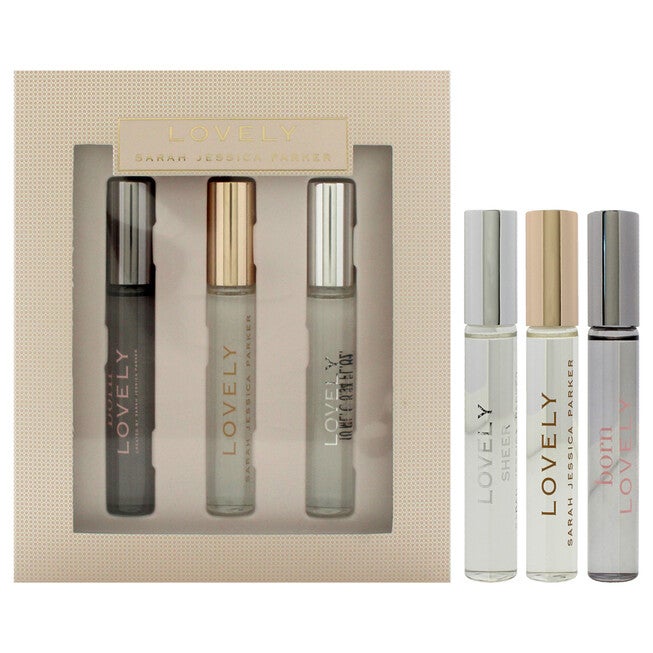 Lovely by Sarah Jessica Parker- 3 Pc Mini Gift Set 0.34oz Lovely EDP Rollerball, 0.34oz Loevly Sheer EDP Rollerball, 0.34oz Born Lovely EDP Rollerball, NA, hi-res image number null