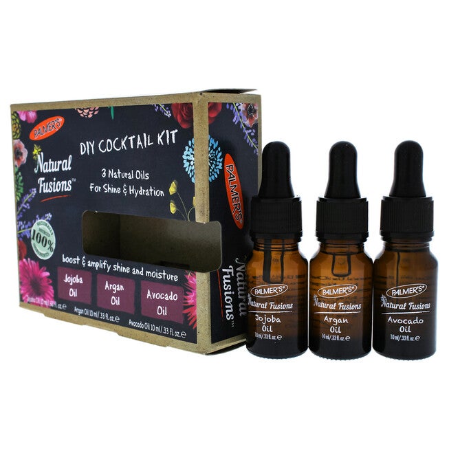 Natural Fusions Shine and Hydration DIY Cocktail Kit by Palmers for Unisex - 3 x 0.33 oz Jojoba Oil, Argan Oil, Avocado Oil, , alternate image number 5
