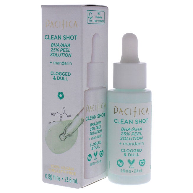 Clean Shot BHA-AHA 25 Percent Peel Solution by Pacifica for Unisex - 0.8 oz Treatment, See Description, alternate image number 3