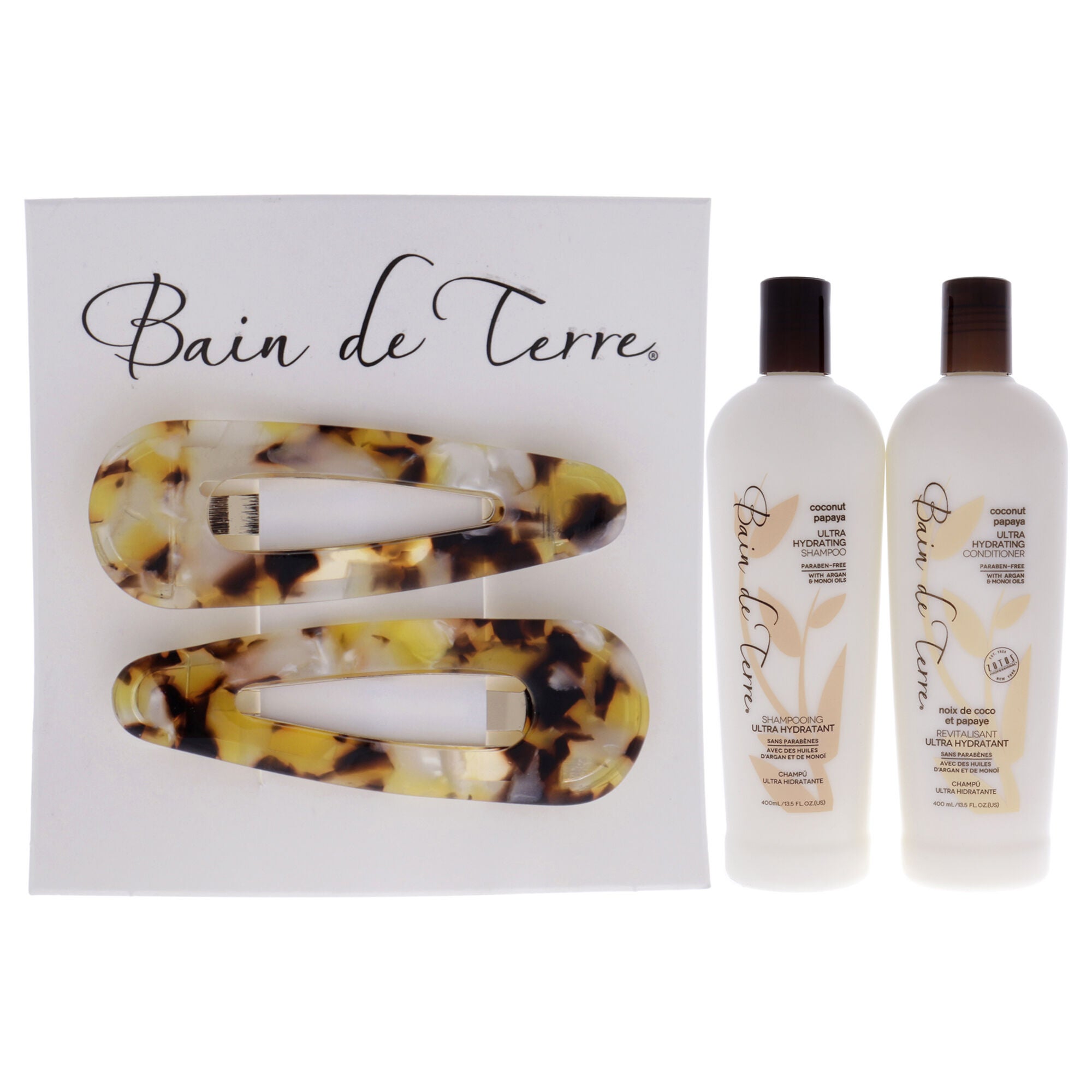 Coconut Papaya Ultra Hydrating Duo by Bain de Terre for Unisex - 2 x 13.5 oz Shampoo and Conditioner, , alternate image number 4