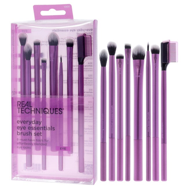 Everyday Eye Essentials Brush Set by Real Techniques for Women - 8 Pc, NA, alternate image number null