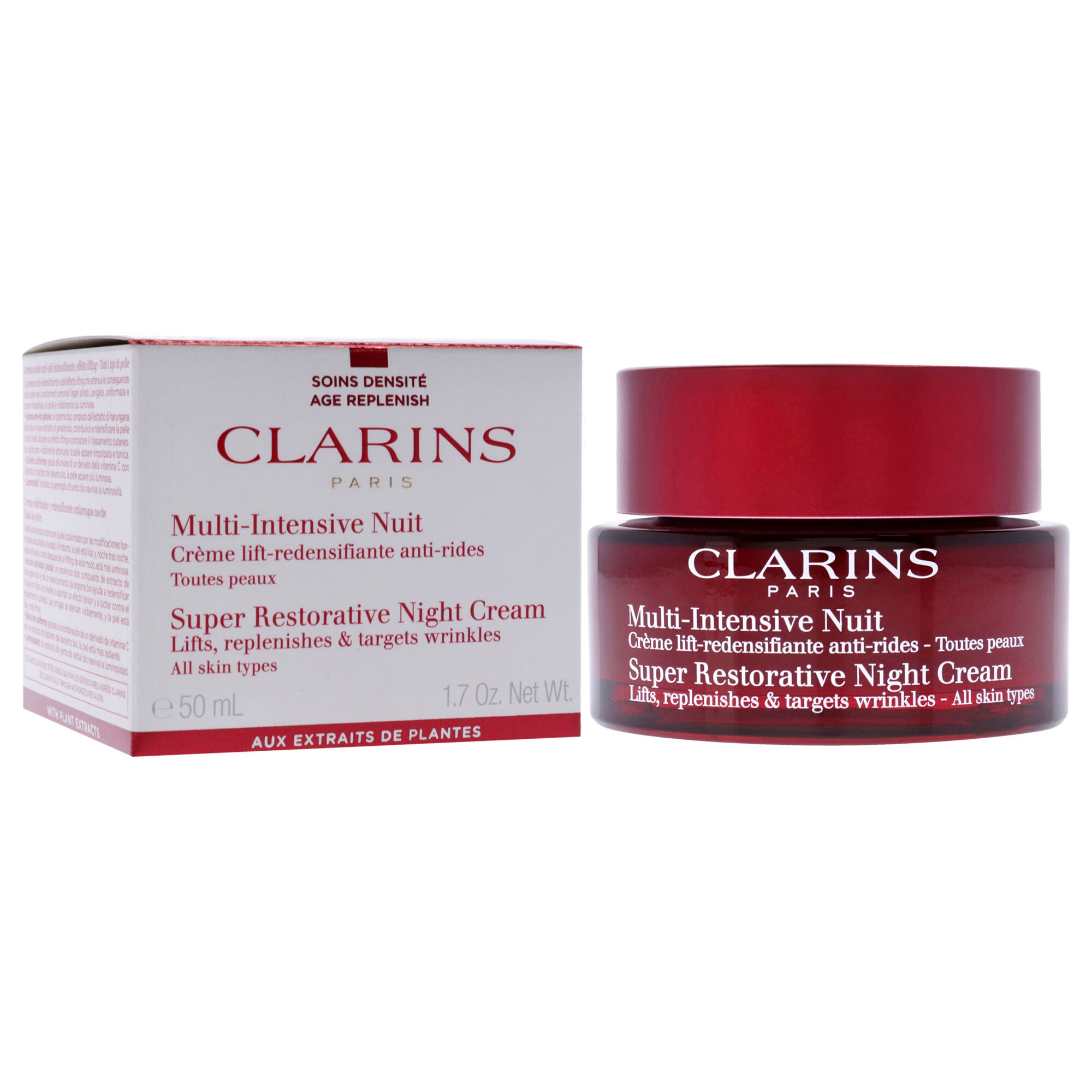 Super Restorative Night Cream - All Skin Types by Clarins for Unisex - 1.7 oz Cream, , alternate image number 3