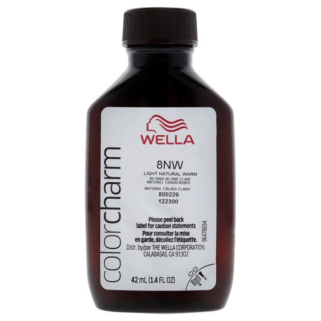 Color Charm Permanent Liquid Hair Color - 8NW Light Natural Warm Blonde by Wella for Unisex - 1.42 oz Hair Color, NA, alternate image number null