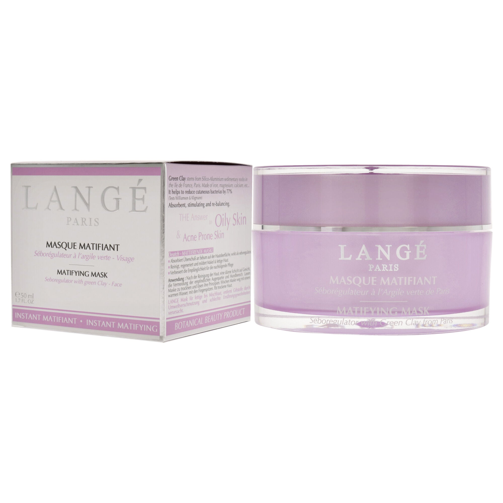 Matifying Mask by Lange for Unisex - 1.7 oz Mask, See Description, alternate image number 2