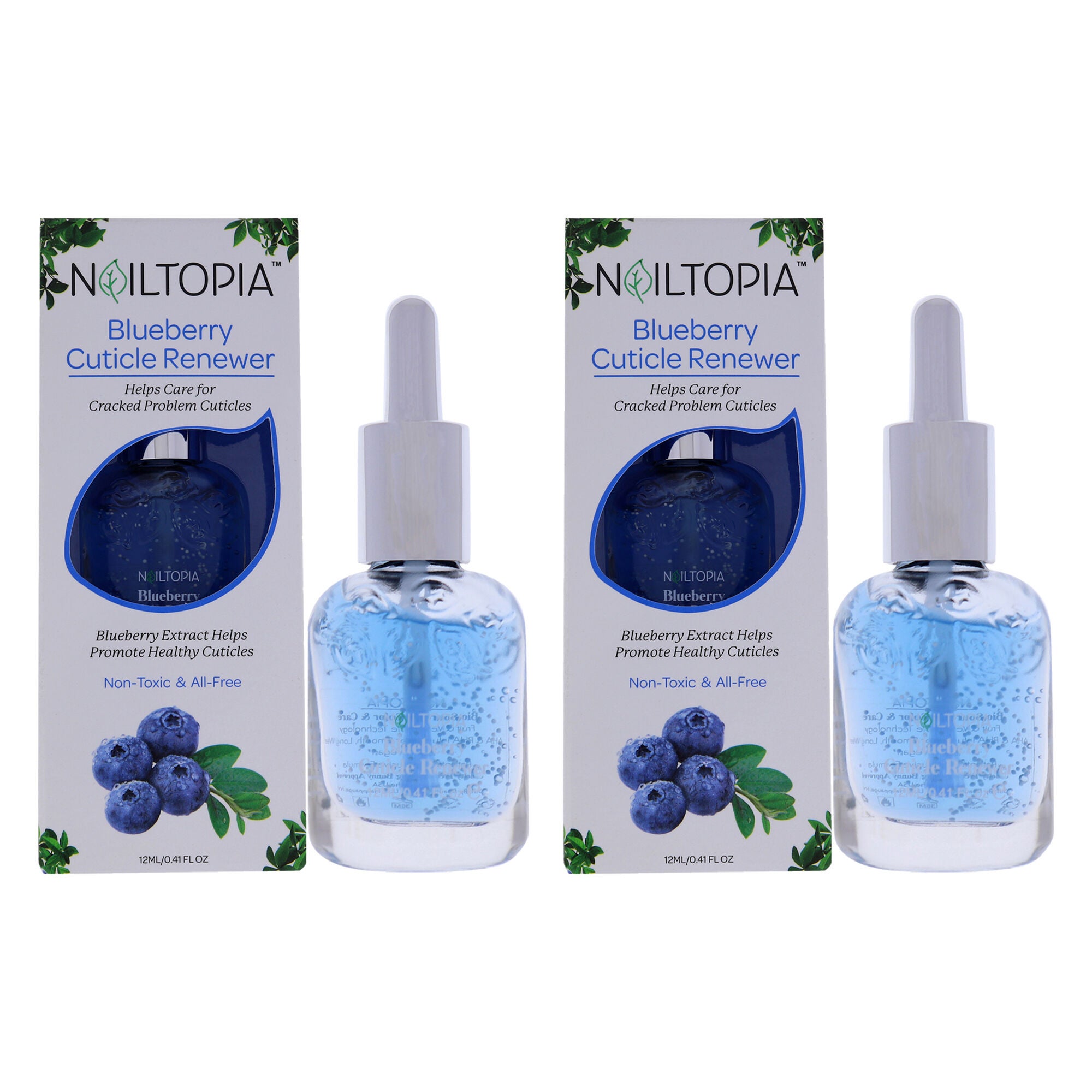 Cuticle Renewer - Blueberry by Nailtopia for Women - 0.41 oz Nail Treatment - Pack of 2, See Description, hi-res image number 0