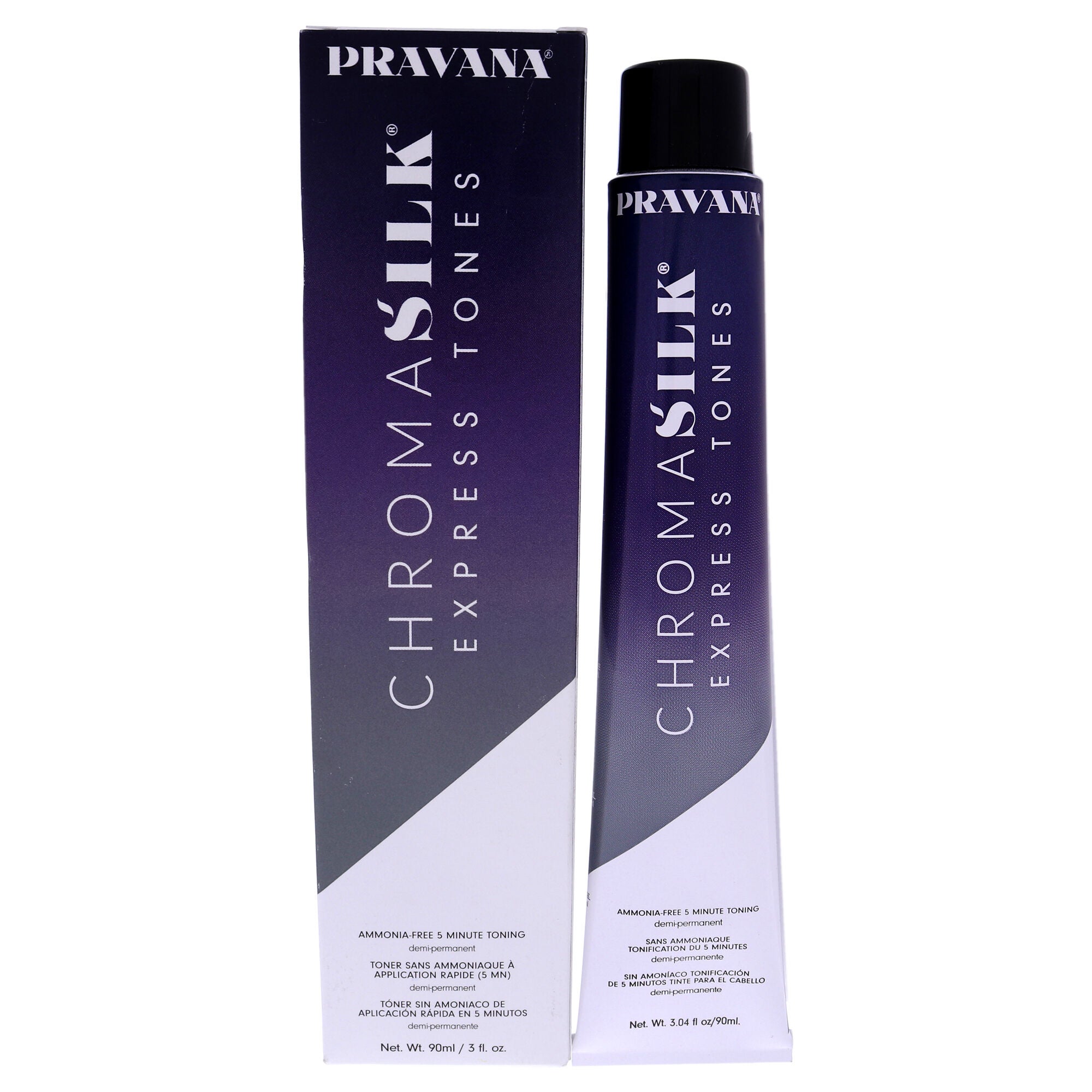 ChromaSilk Express Tones - Dark Neutral Ash by Pravana for Unisex - 3 oz Hair Color, See Description, hi-res image number 0