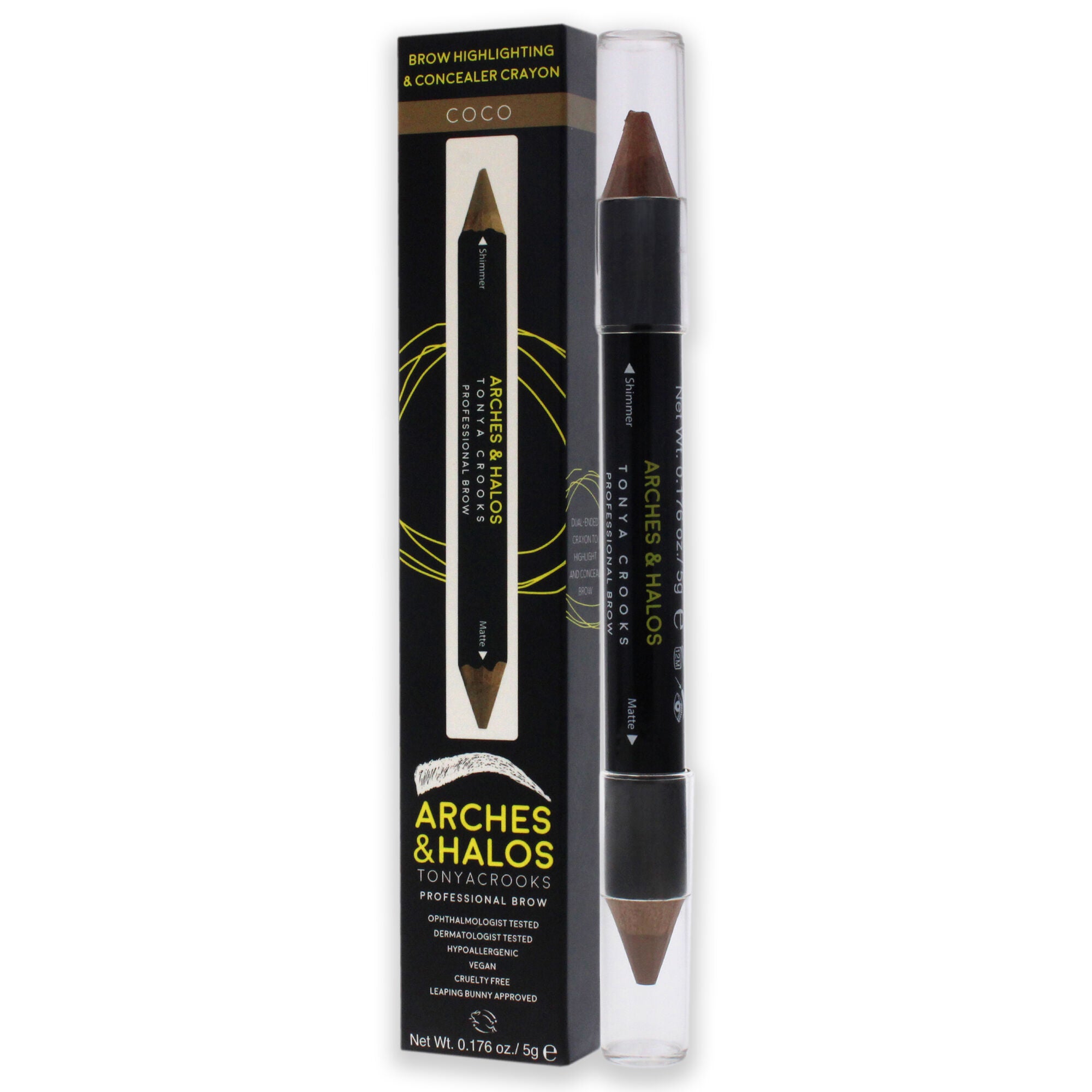 Brow Highlighter and Concealer Crayon - Coco by Arches and Halos for Women - 0.176 oz Highlighter, , alternate image number 7