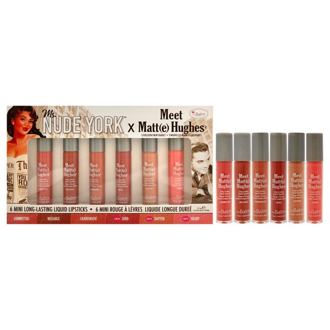 Meet Matte Hughes Mini Long-Lasting Liquid Lipsticks Set by the Balm for Women - 6 Pc, NA, hi-res image number null