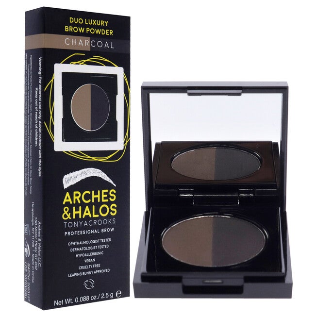 Duo Luxury Brow Powder - Charcoal by Arches and Halos for Women - 0.088 oz Eyebrow, See Description, alternate image number 1