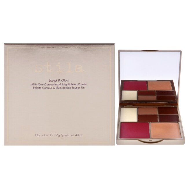 Sculpt and Glow All-in-One Contouring and Highlighting Palette by Stila for Women - 0.43 oz Makeup, , alternate image number null