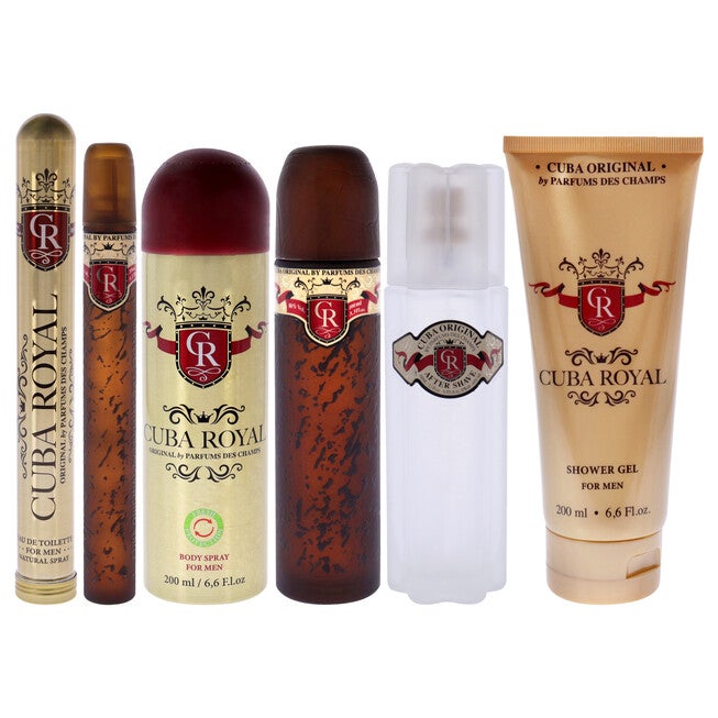 Cuba Royal by Cuba for Men - 5 Pc Gift Set 3.3oz EDT Spray, 1.17oz EDT Spray, 6.6oz Shower Gel, 3.3oz After Shave, 6.6oz Body Spray, NA, alternate image number null