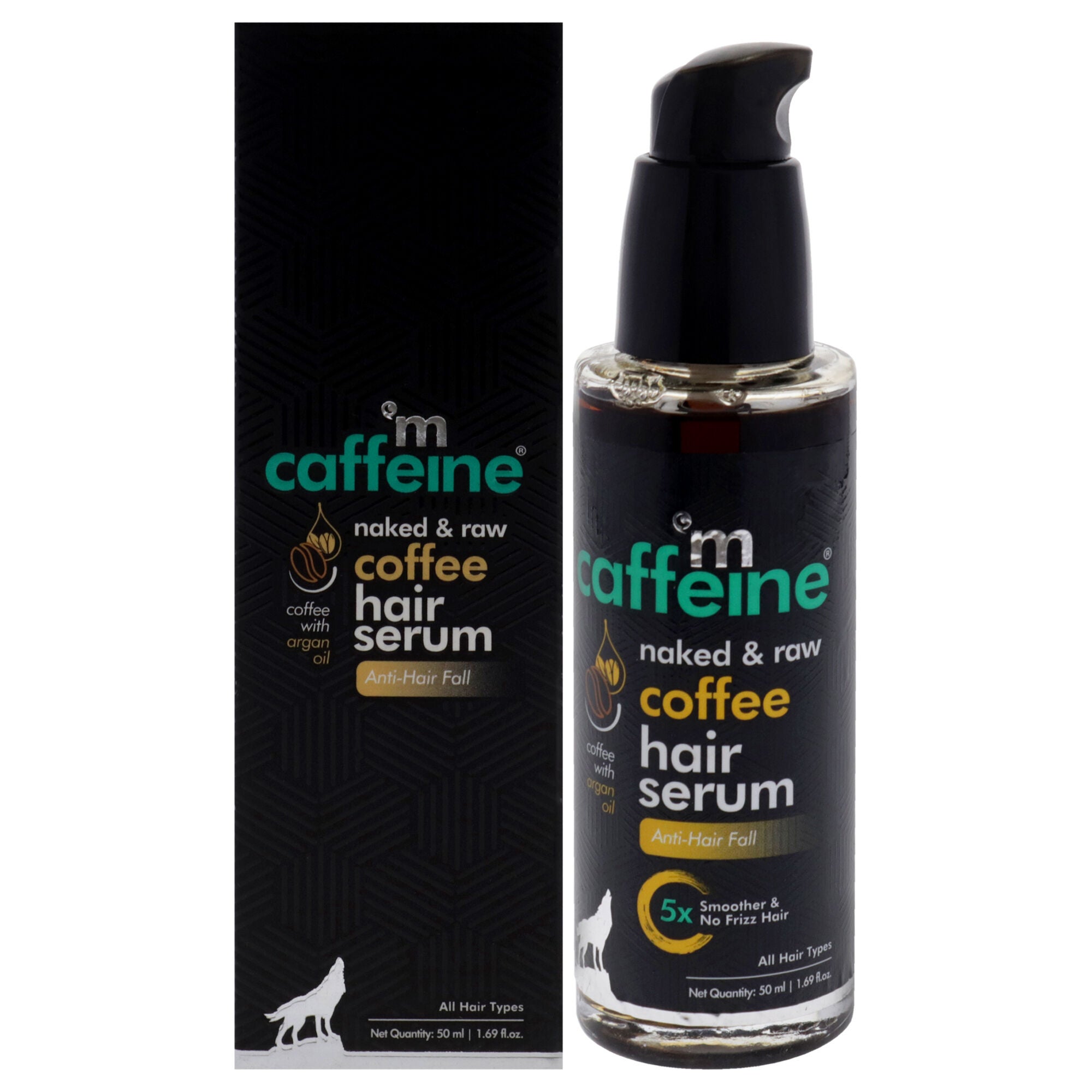Naked and Raw Coffee Hair Serum - Argan Oil by mCaffeine for Unisex - 1.69 oz Serum, See Description, hi-res image number 0