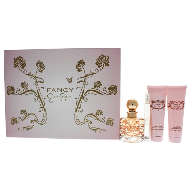 Fancy by Jessica Simpson for Women - 4 Pc Gift Set 3.4oz EDP Spray, 0.34oz EDP Spray, 3oz Body Lotion, 3oz Bath & Shower Gel, NA, hi-res image number null