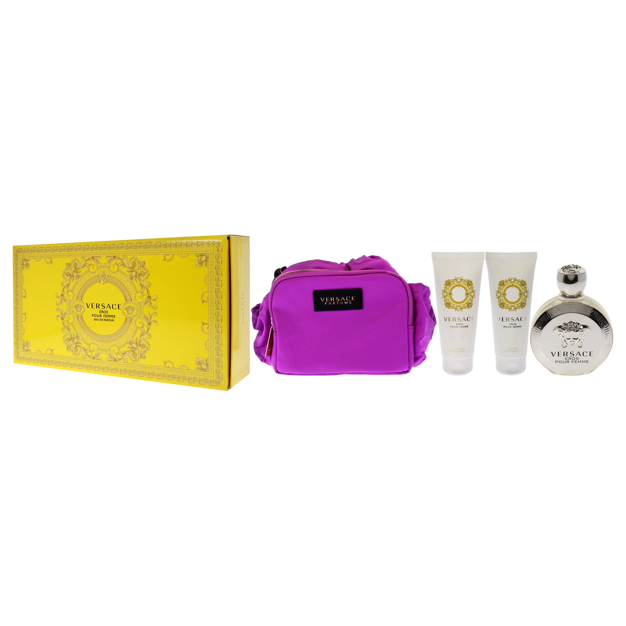 Versace Eros Pour Femme by Versace for Women - 4 Pc Gift Set 3.4oz EDP Spray, 3.4oz Body Lotion, 3.4oz Bath and Shower Gel, Pouch, , alternate image number 8