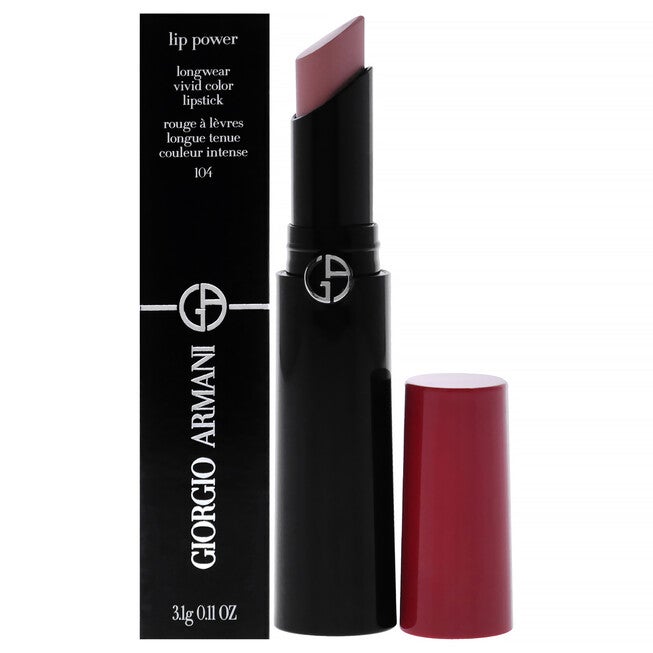 Lip Power Longwear Vivid Color Lipstick - 104 Selfless Tempting by Giorgio Armani for Women - 0.11 oz Lipstick, NA, hi-res image number null
