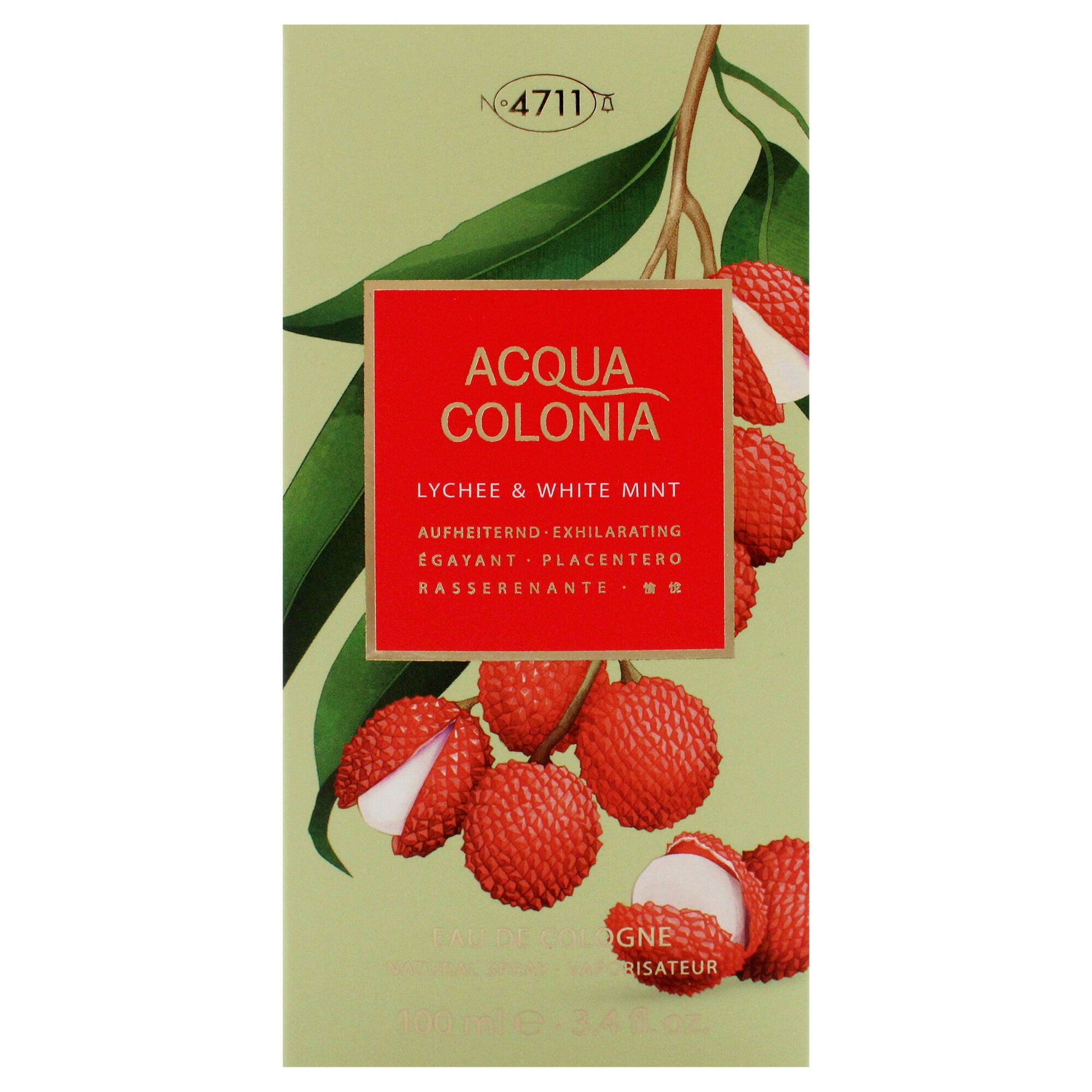4711 Acqua Colonia - Lychee and White Mint by Muelhens for Unisex - 3.4 oz EDC Spray, Clear, alternate image number 3