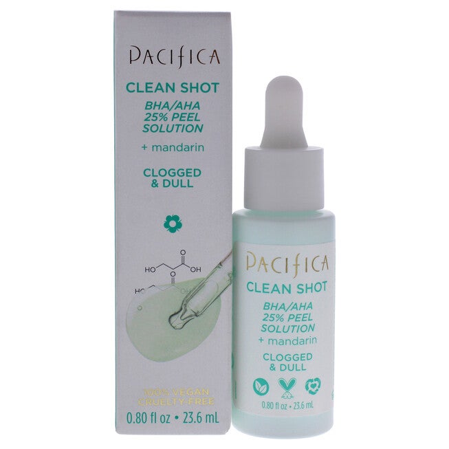 Clean Shot BHA-AHA 25 Percent Peel Solution by Pacifica for Unisex - 0.8 oz Treatment, See Description, hi-res image number 0