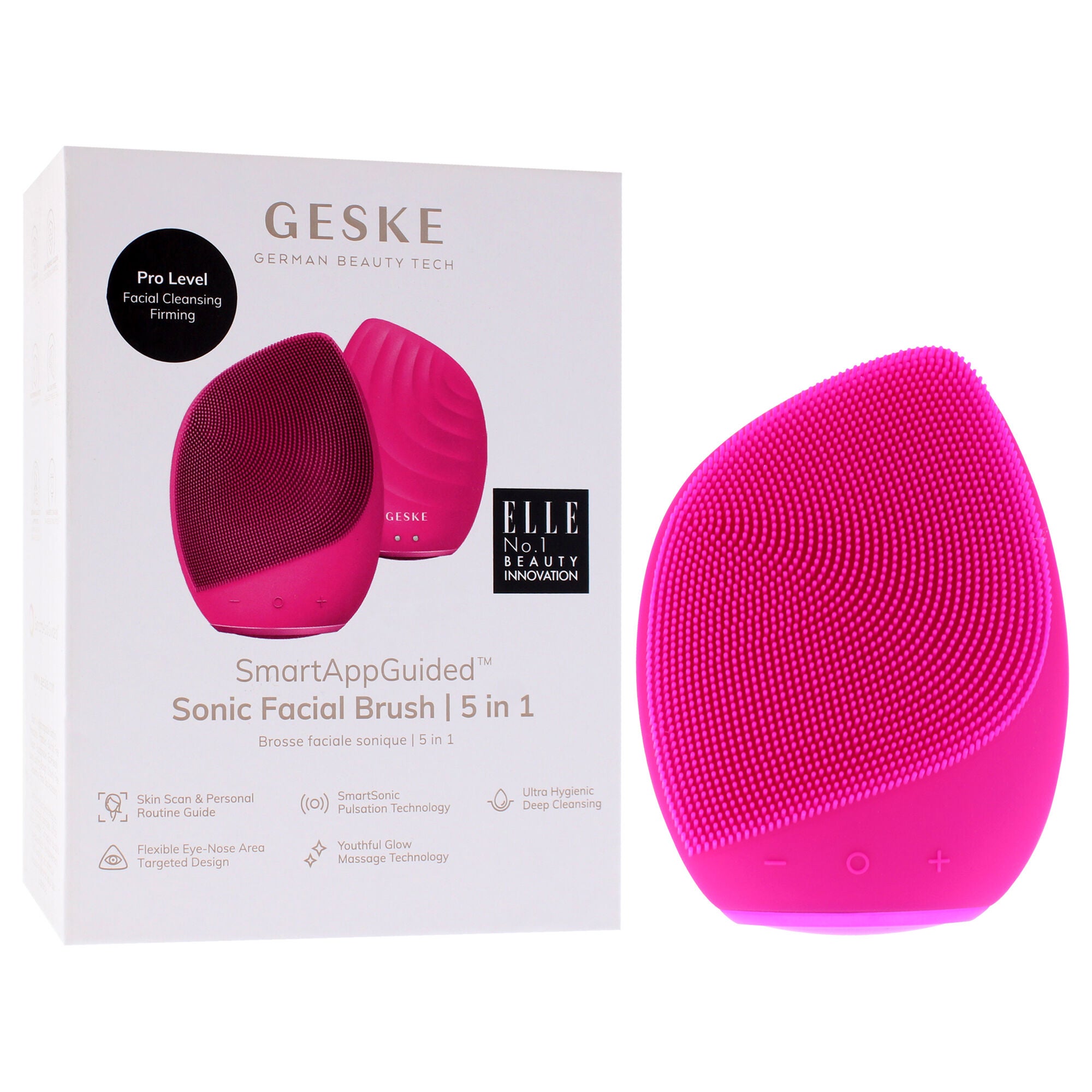 Sonic Facial Brush 5 in 1 - Magenta by Geske for Women - 1 Pc Brush, See Description, alternate image number 1
