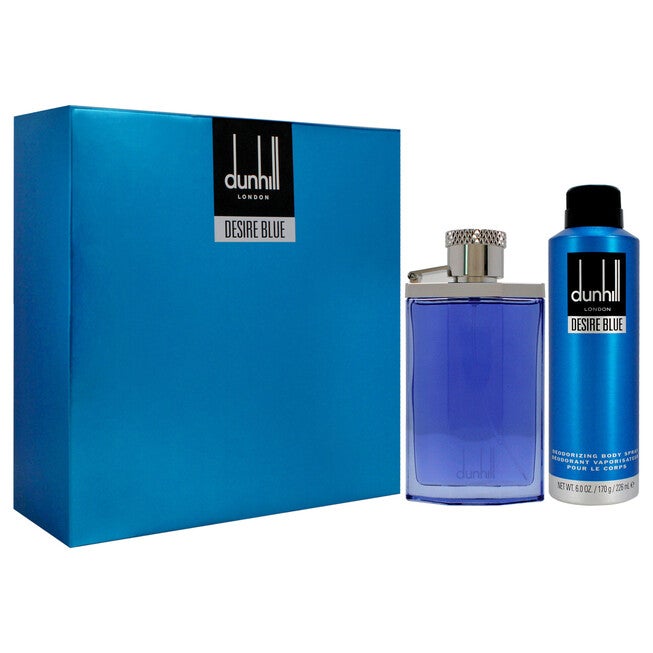 Desire Blue by Alfred Dunhill for Men - 2 Pc Gift Set 3.4oz EDT Spray, 6oz Deodorant Spray, NA, alternate image number null