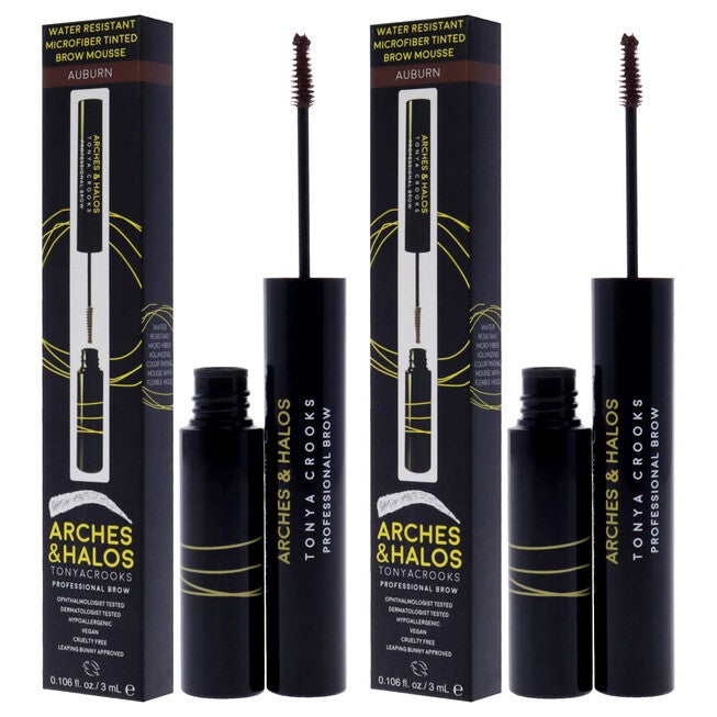 Microfiber Tinted Brow Mousse - Auburn by Arches and Halos for Women - 0.106 oz Mousse - Pack of 2, NA, alternate image number null