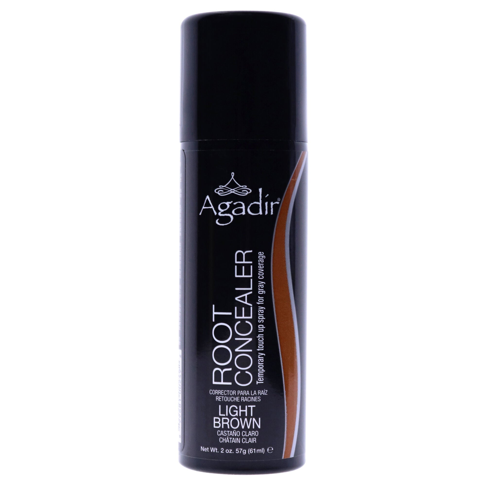 Root Concealer Temporary Touch Up Spray - Light Brown by Agadir for Unisex - 2 oz Hair Color, See Description, hi-res image number 0