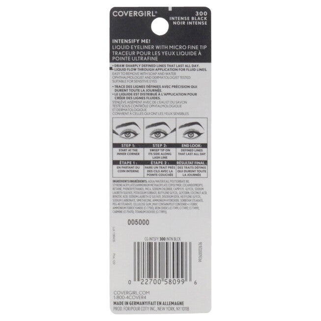 Intensify Me! Liquid Liner - # 300 Intense Black by CoverGirl for Women - 0.03 oz Eyeliner, NA, alternate image number null