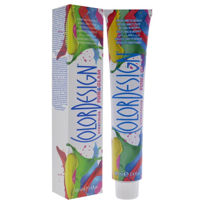 Fun and Glam Demi-Permanent Hair Color - Extreme Red by ColorDesign for Unisex - 3.4 oz Hair Color, , alternate image number null