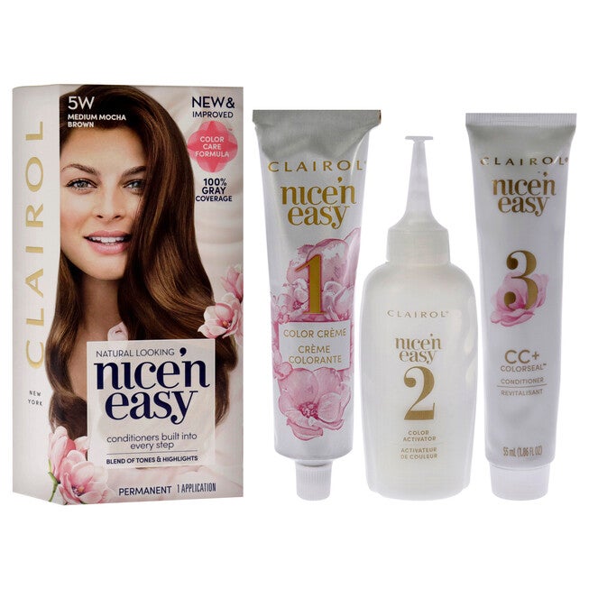 Nice n Easy Permanent Color - 5W Medium Mocha Brown by Clairol for Women - 1 Application Hair Color, NA, hi-res image number null
