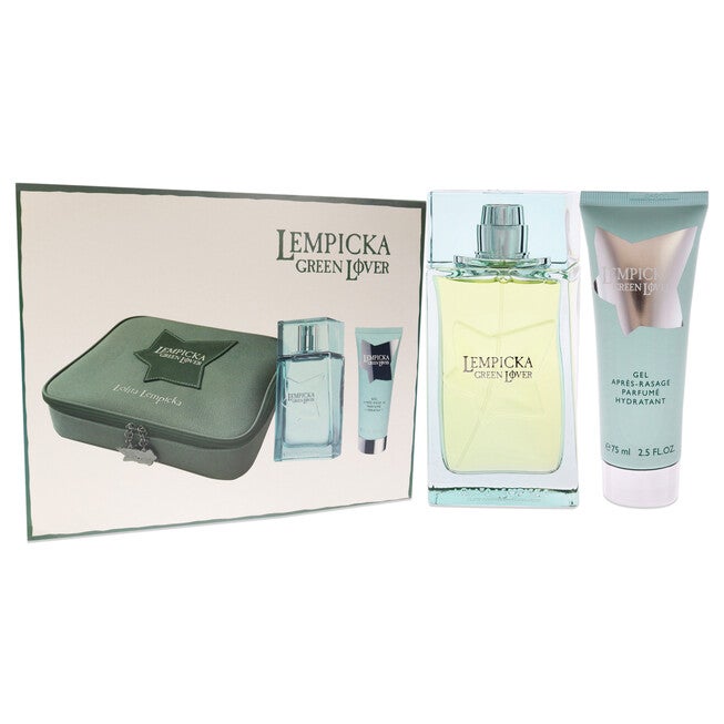 Green Lover by Lolita Lempicka for Men - 3 Pc Gift Set 3.4oz EDT Spray, 2.5oz After Shave Gel, Pouch, See Description, alternate image number null