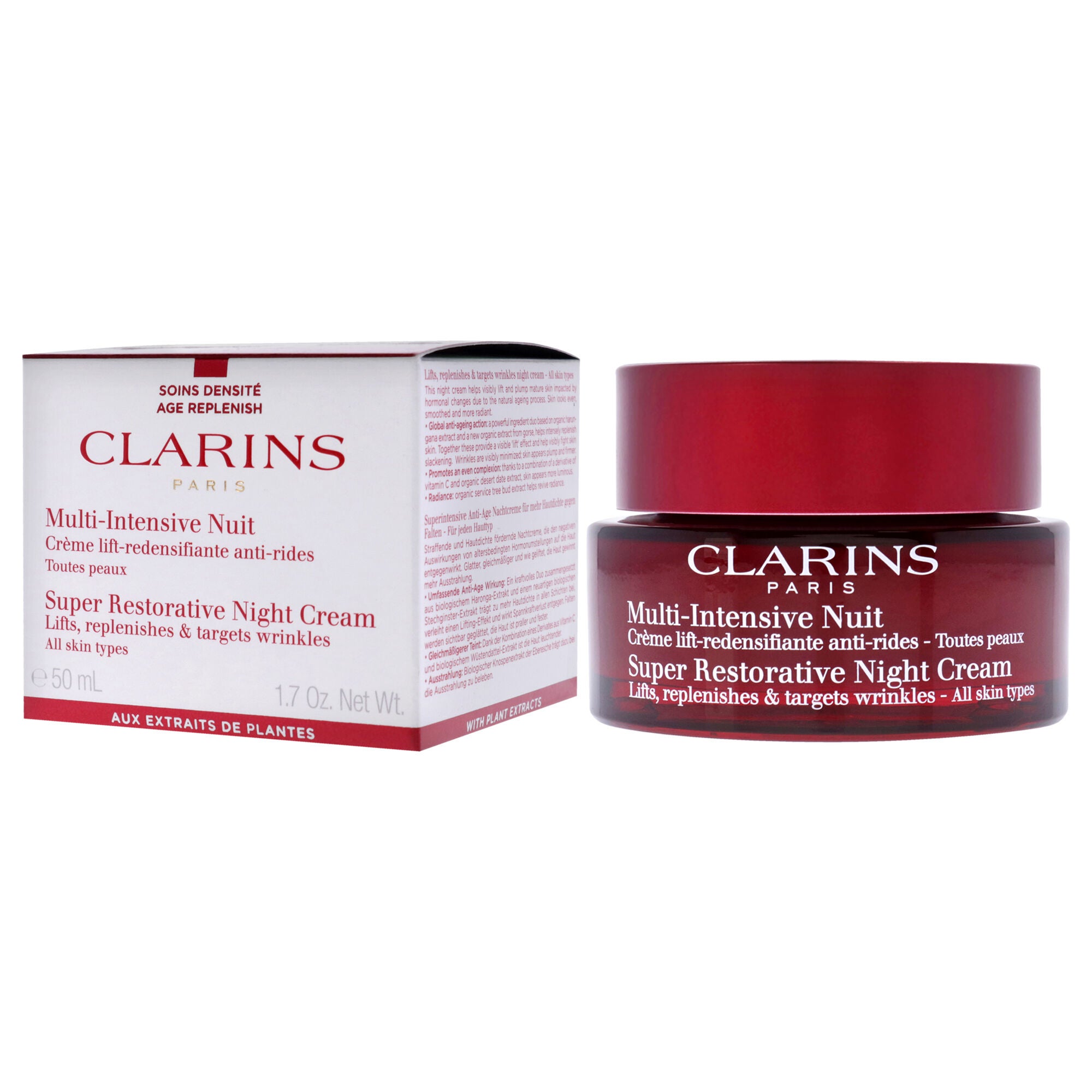 Super Restorative Night Cream - All Skin Types by Clarins for Unisex - 1.7 oz Cream, , alternate image number 4