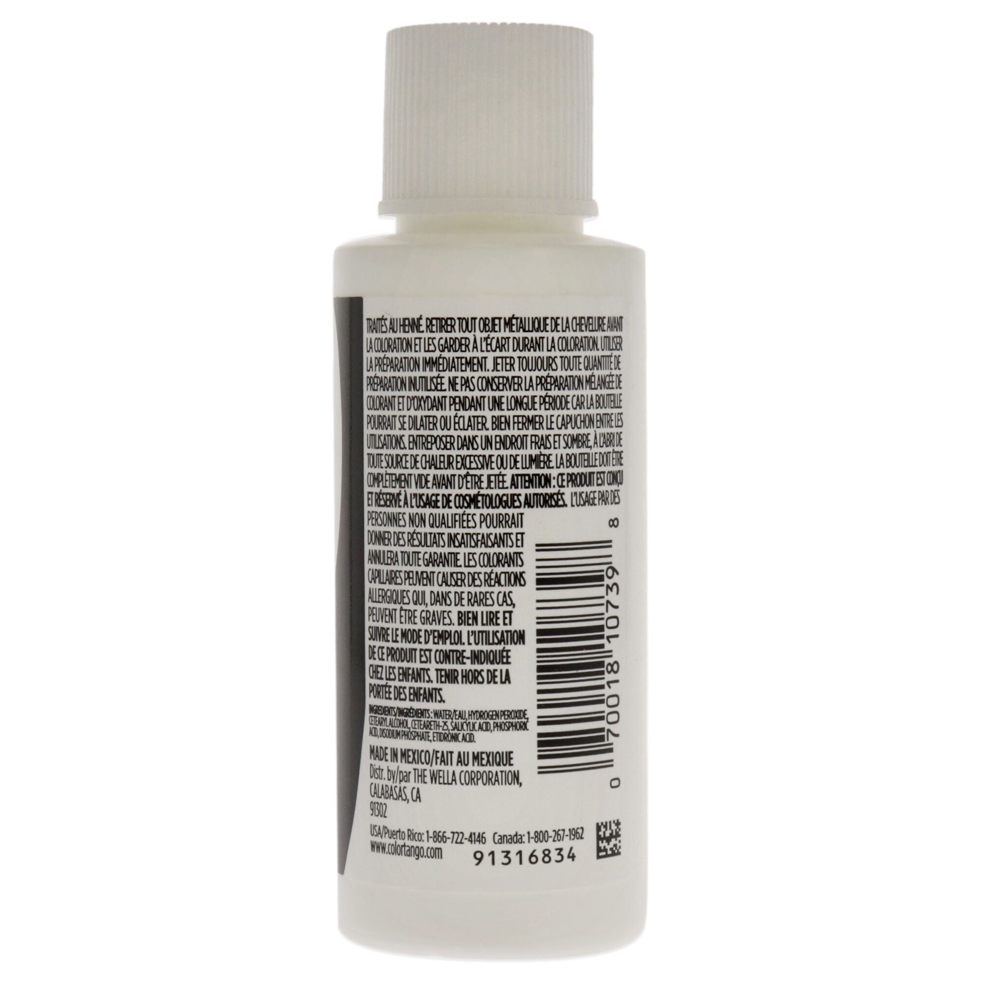 Color Tango 20 Volume Creme Developer by Wella for Unisex - 2 oz Lightener, , alternate image number 3