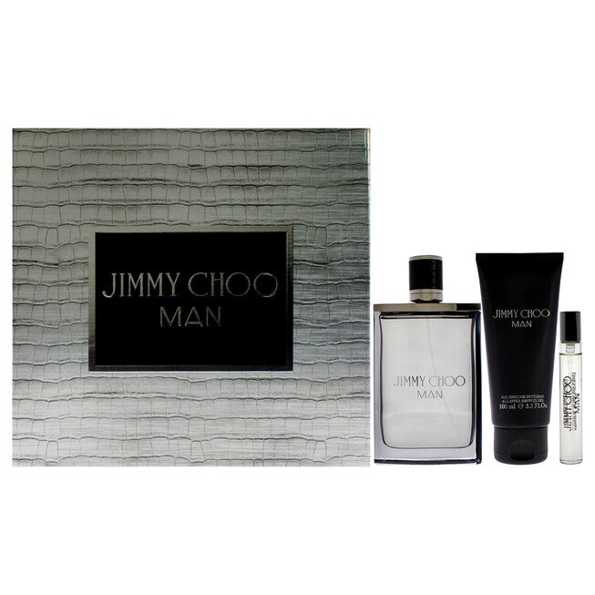 Jimmy Choo Man by Jimmy Choo for Men - 3 Pc Gift Set 3.3oz EDT Spray, 0.25oz EDT Spray, 3.3oz Shower Gel, , alternate image number null