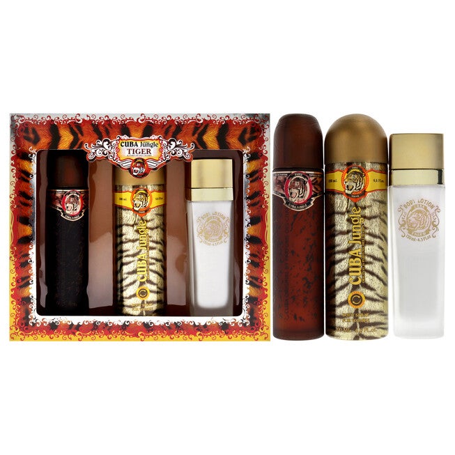 Cuba Jungle Tiger by Cuba for Women - 3 Pc Gift Set 3.3oz EDP Spray, 6.7oz Deodorant Body Spray, 4.3oz Body Lotion, NA, hi-res image number null