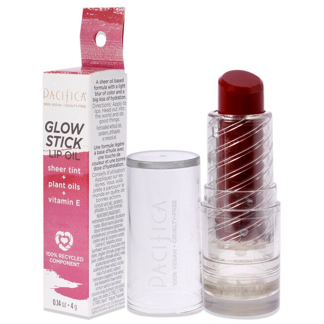 Glow Stick Lip Oil - Crimson Crush by Pacifica for Women - 0.14 oz Lip Oil, NA, alternate image number null