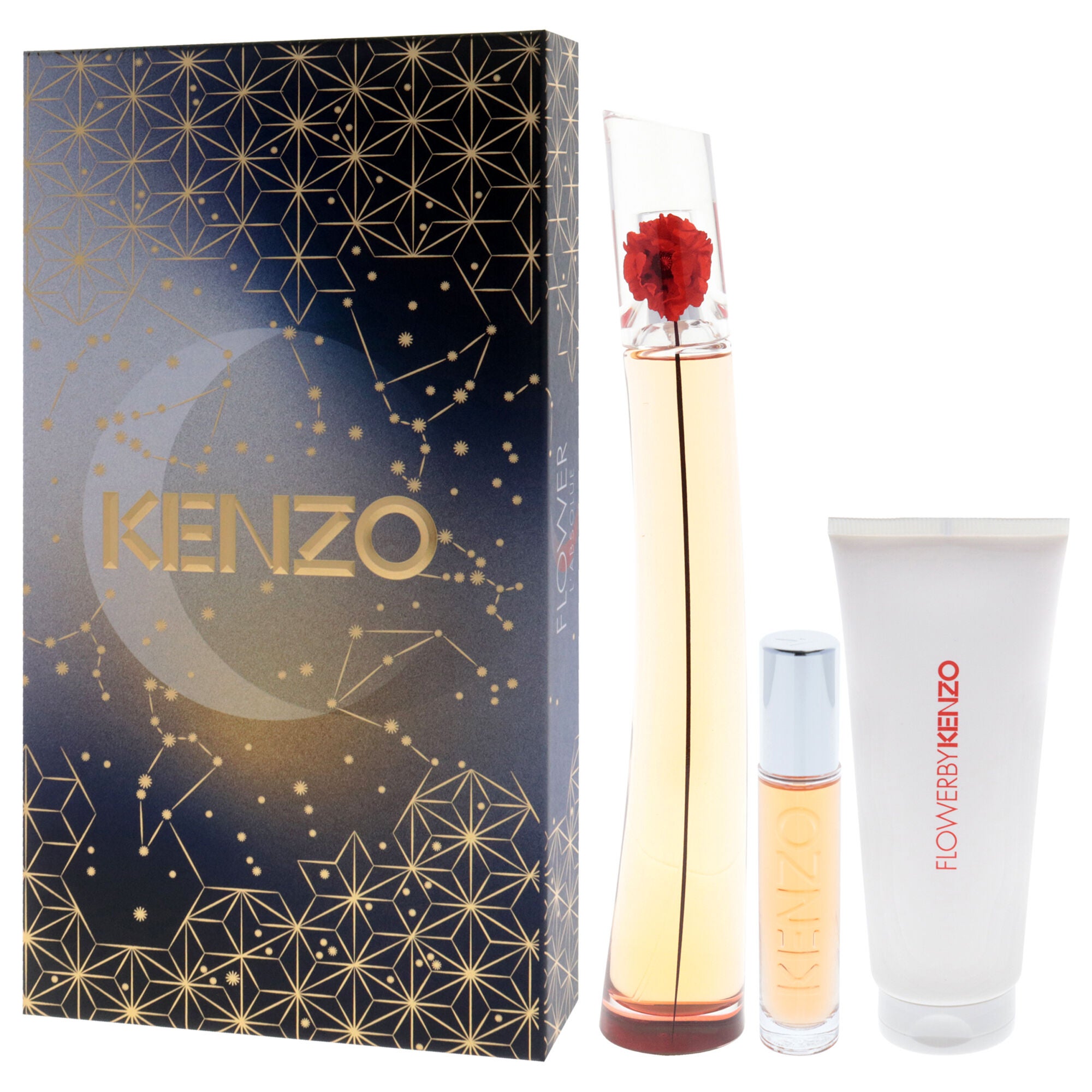 Flower LAbsolute by Kenzo for Women - 3 Pc Gift Set 3.3oz EDP Spray, 0.3oz EDP Spray (Refillable), 2.5oz Body Cream, See Description, alternate image number 3