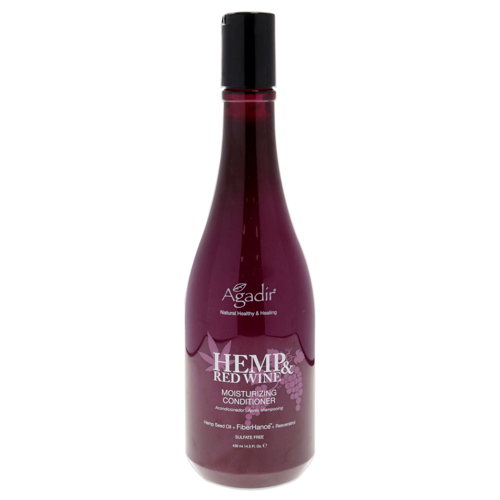 Hemp and Red Wine Moisturizing Conditioner by Agadir for Unisex - 14.5 oz Conditioner, , alternate image number 3