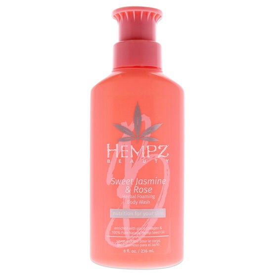 Sweet Jasmine and Rose Collagen Infused Herbal Foaming Body Wash by Hempz for Unisex - 8 oz Body Wash, NA, hi-res image number null