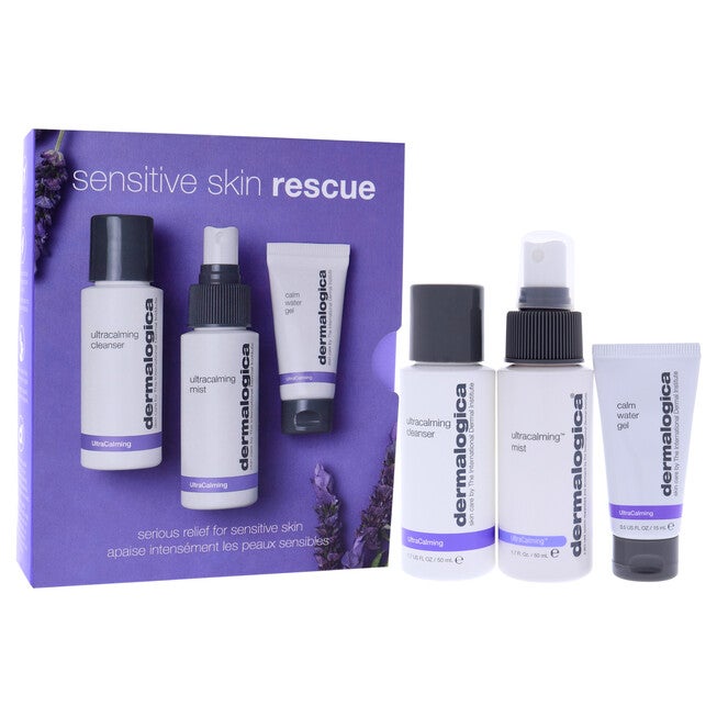Sensitive Skin Rescue Kit by Dermalogica for Women - 3 Pc 1.7oz Ultracalming Cleanser, 1.7oz Ultracalming Mist, 05oz Calm Water Gel, NA, alternate image number null